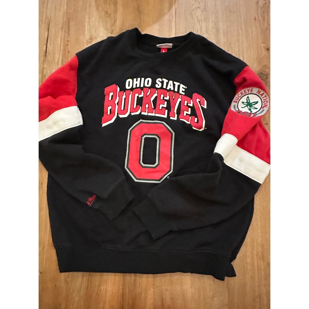 Mitchell & Ness Ohio State Buckeyes Sweatshirt Crewneck - Size Large